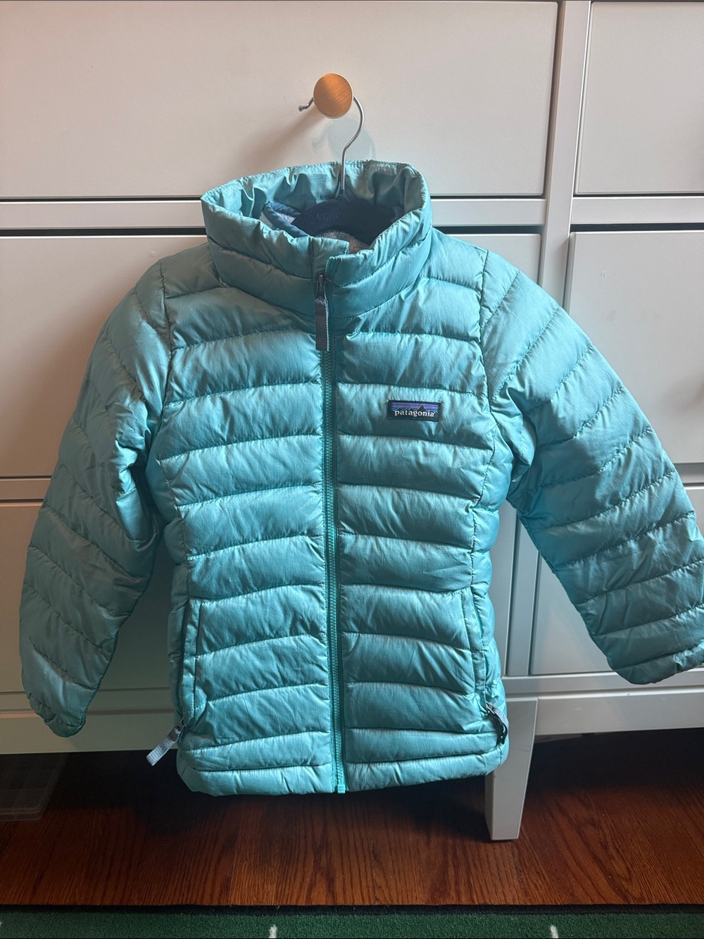 Patagonia Kids Aqua Blue Puffer Jacket
